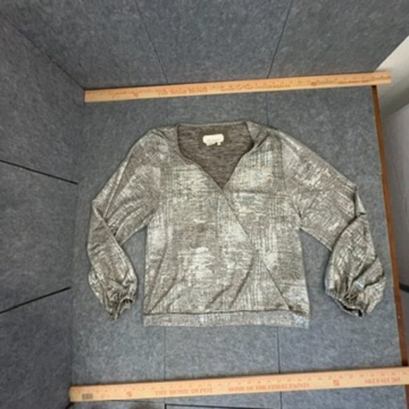 Anthropologie Cary’s Dolman Metallic Wrap Blouse, Small - Picture 3 of 9